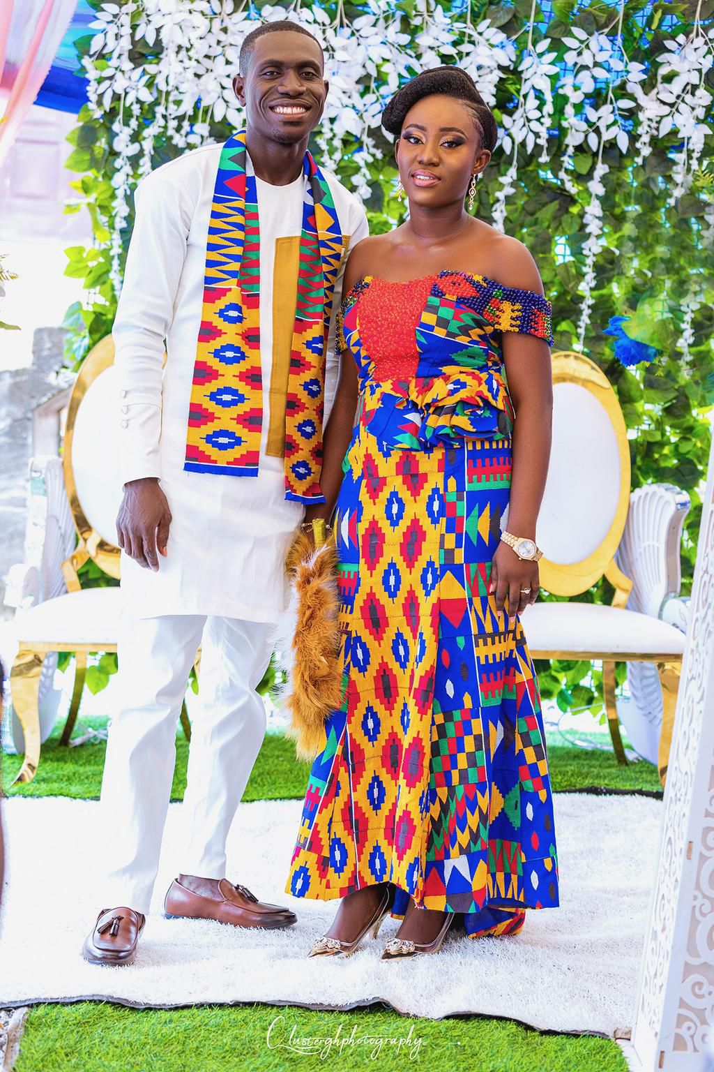 This adorable couple gave the perfect Kente goals during their marriage ceremony