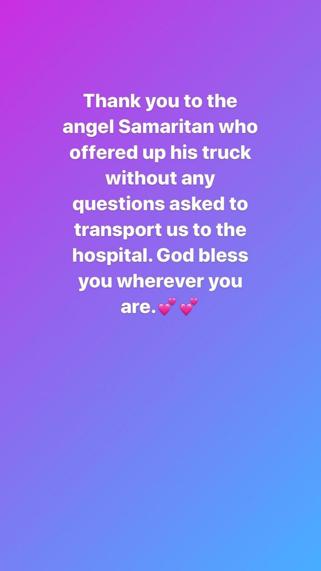 She went on to thank the individual who offered to help her during the accident. [Instagram/CeecOfficial]