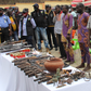 Police seize 10 AK47 rifles, ammunition from suspected gunrunners in Taraba. [Twitter/@PoliceNG]
