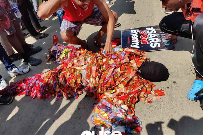 #EndSARS protesters in Lagos