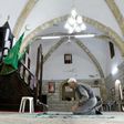 A man prays at Al-Khadra mosque in the old quarter of the West Bank town of Nablus; The Palestinian Authority has imposed a night and weekend curfew on the occupied West Bank for the next 14 days due to COVID-19