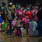 People prepare to board a bus in Lake Charles, Louisiana for evacuation before the arrival of Hurricane Laura