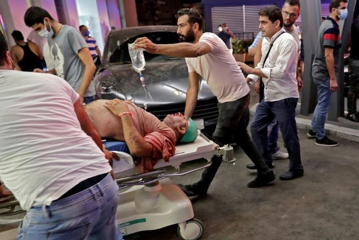 More than 4,000 wounded people staggered or were taken into damaged and overwhelmed hospitals across the Lebanese capital on Tuesday evening