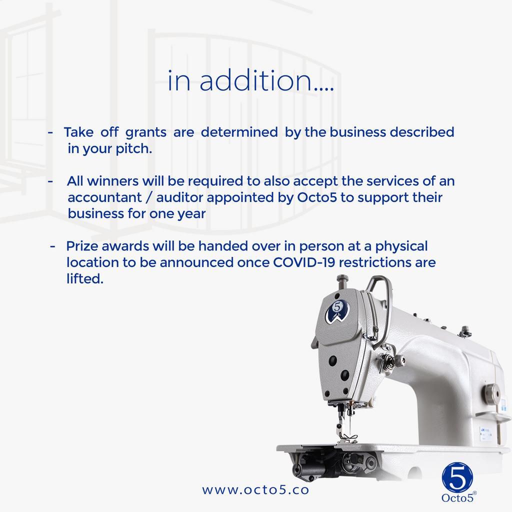 Make a successful pitch and receive takeoff grant and 1-year business support from Octo5