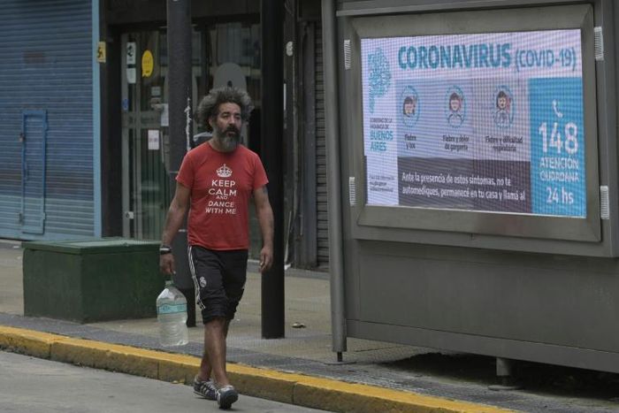 Buenos Aires homeless man Richard Marcelo says 'what we are afraid of is hunger, everything else including the coronavirus, no." 