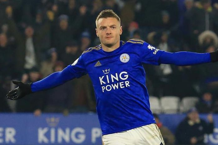 In-form Foxes: Jamie Vardy's scoring streak continued as Leicester beat Watford 2-0