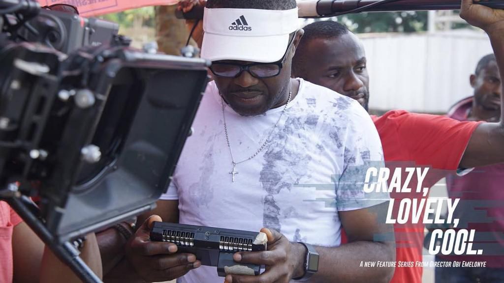 Obi Emelonye on the set of 'Crazy, Lovely, Cool' , shot in the University of Nigeria, Nsukka [Instagram/@obiemelonye]