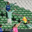 Empty feeling: Real Betis' Spanish midfielder Joaquin (centre) gestures from the stands