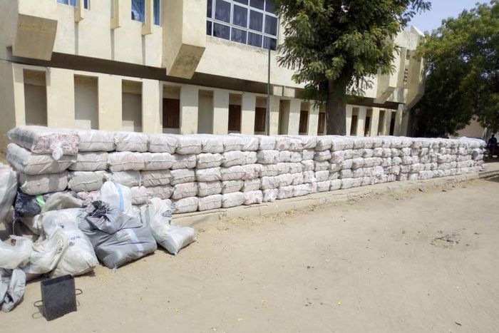 The truck intercepted at Okene-Lokoja Expressway, Kogi. [Twitter/@ndlea_nigeria]