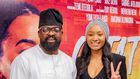 Temi Otedola and Kunle Afolayan at the premiere of 'Citation' movie [Instagram/@temiotedola]