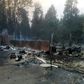 A burned out house is seen after the passing of the Holiday Farm fire in McKenzie Bridge, Oregon