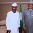 Ibrahim Magu (left) with President Muhammadu Buhari (right) [EFCC]