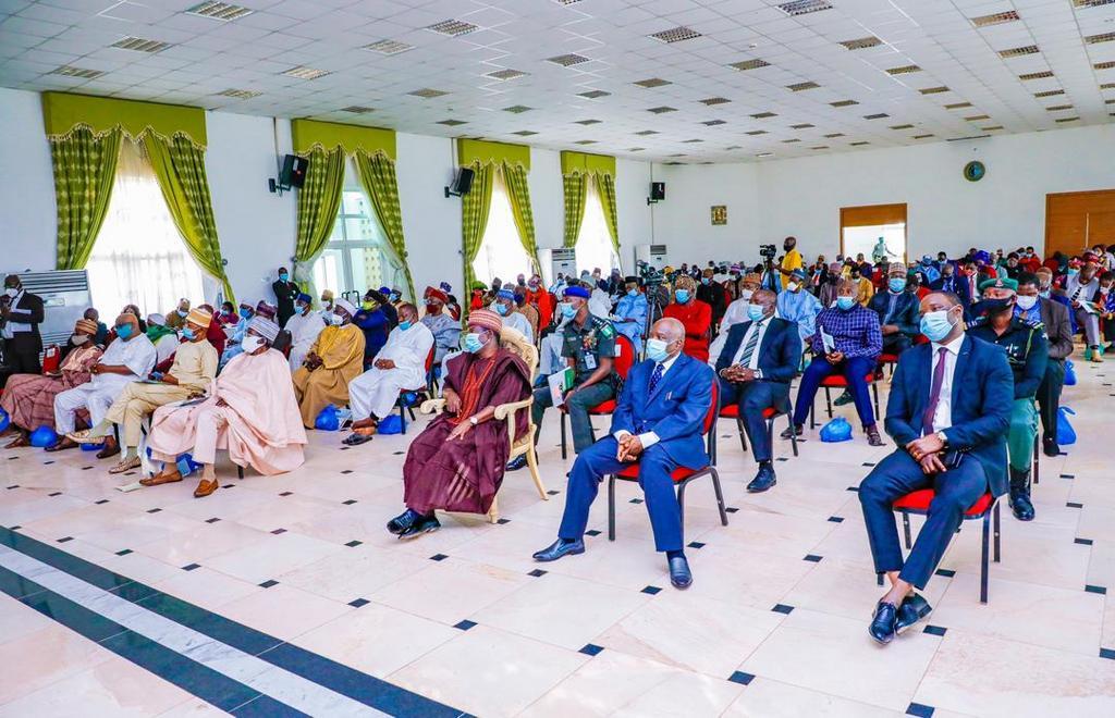 The chairman , Plateau Research Committee on COVID-19, Prof Noel Wannang , making his presentation during a stakeholders meeting to discuss the COVID-19 situation in the state, on Monday at Government House Jos. [Twitter/@sblalong]
