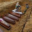 Victims of the coronavirus are buried in Manaus, Brazil, on May 6, 2020