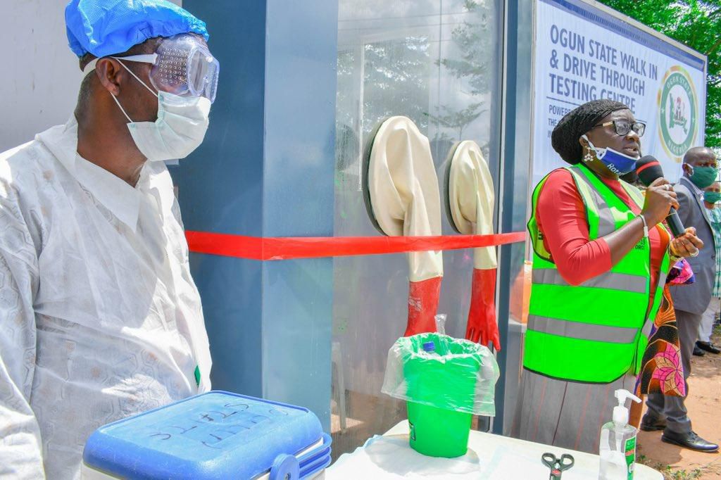 Ogun state commences Walking and Drive-through tests for Coronavirus. [Twitter/@dabiodunMFR]