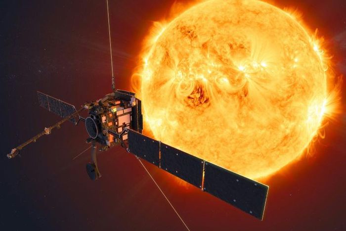 This handout illustration image released by The European Space Agency, shows an artist's impression of The Solar Orbiter in Space