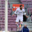 Sergio Ramos celebrates scoring a penalty in Real Madrid's win over Barcelona on Saturday.