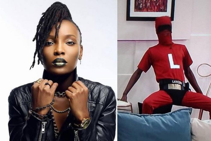 DJ Switch and BBNaija housemate Laycon [Twitter/@@Billandy_]