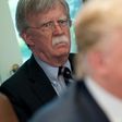 Former US national security advisor John Bolton (L, pictured May 2018) is set to release a tell-all book that contains many damning allegations against US President Donald Trump