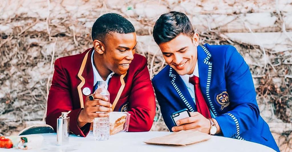 Thabang and Arno on the set of 'Blood and Water' [Instagram/thabangmolaba_]