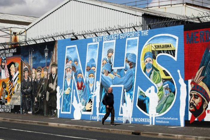 Street art in Belfast now lauds health service workers in the frontline of the fight against the coronavirus pandemic