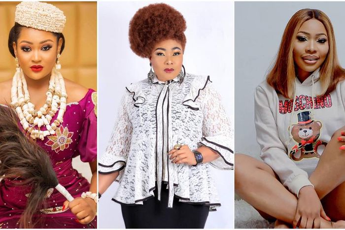 Anunobi's prayers and curses are coming days after Elendu announced that her shop was looted and vandalised by hoodlums. [Instagram/UcheElendu] [Instagram/EuchariaAnunobi] [Instagram/DorisOgala]