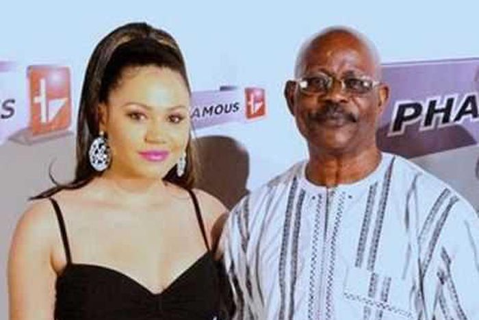 Nadia Buari with father Sidiku Buari