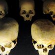 Skulls of victims at the Genocide Memorial in the Rwandan capital Kigali