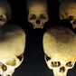 Skulls of victims at the Genocide Memorial in the Rwandan capital Kigali