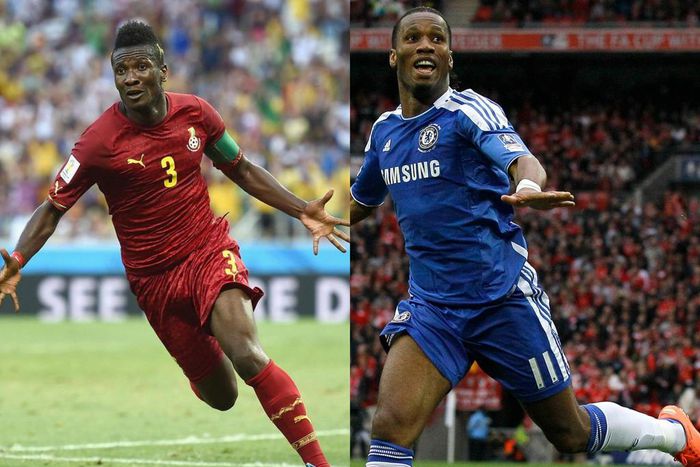 Gyan and Drogba