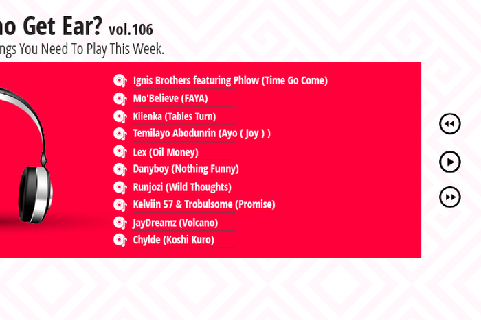 Who Get Ear Vol. 106: Here are the 10 songs you need to play this week. (Pulse Nigeria)