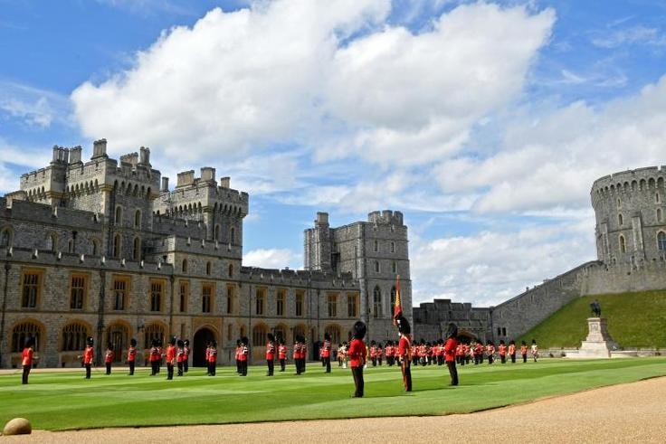 Guardsmen in ceremonies at Windsor Castle last month to mark the Queen's official birthday. The castle, which dates back to the 11th century, is reopening to the public after a long coronavirus shutdown