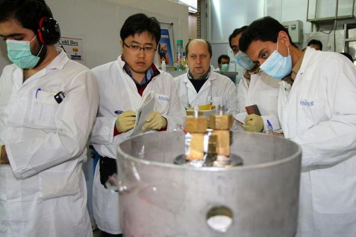 International Atomic Energy Agency inspectors and Iranian technicians conduct regular inspections of the nuclear facility in Natanz, central Iran