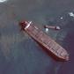 Satellite image showed the stricken tanker off the southeastern coast of Mauritius (picture courtesy of Maxar Technologies)