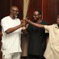 Anselm Ojezua (left) heads the APC in Edo State. Beside him is Comrade Adams Oshiomhole (Alltimepost.com)