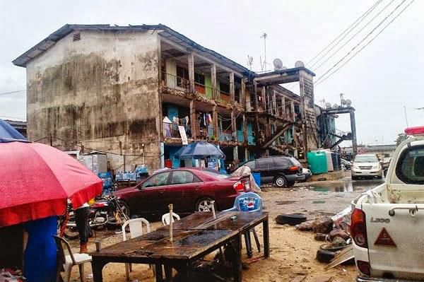 One of the deteriorating Police-Barracks in Nigeria (The Bridge)