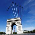 The French air force will still carry out its traditional flyover of the Arc de Triomphe and the Champs-Elysees