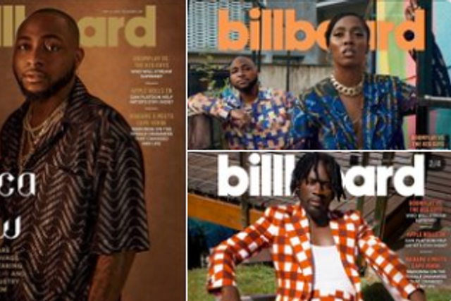Davido, Tiwa Savage and Mr. Eazi are cover stars for Billboard magazine. (Billboard)