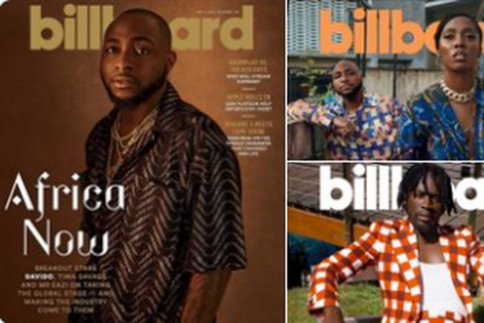 Davido, Tiwa Savage and Mr. Eazi are cover stars for Billboard magazine. (Billboard)