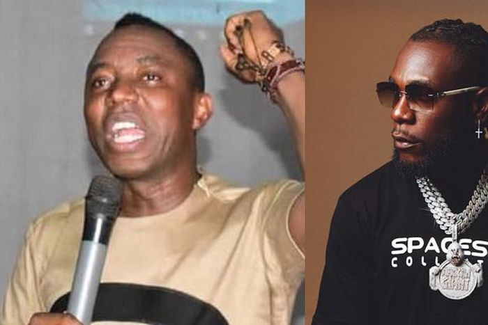 Sowore vs.  Burna Boy. (Linda Ikeji)