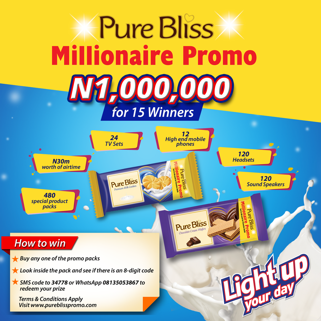 Pure Bliss to crown 15 lucky millionaires in a Brand-New Consumer Promotion