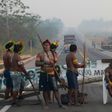 Members of the Kayapo indigenous group had blocked highway BR163 during a protest in the outskirts of Novo Progresso in Para State, Brazil