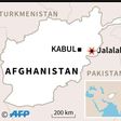 Map of Afghanistan locating Jalalabad, where armed men stormed a prison in eastern Afghanistan on Sunday