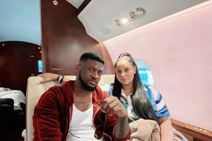 Peter Okoye says when he met his wife, Lola Omotayo, eighteen years ago, he was out for his gains. [Instagram/PeterPsquare]