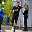 Paris Saint-Germain forward Kylian MBappe waved as he arrived for a training session and will get to play in front of fans at Le Havre on Sunday