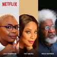 Lola Shoneyin, Mo Abudu and Wole Soyinka [Netflix]