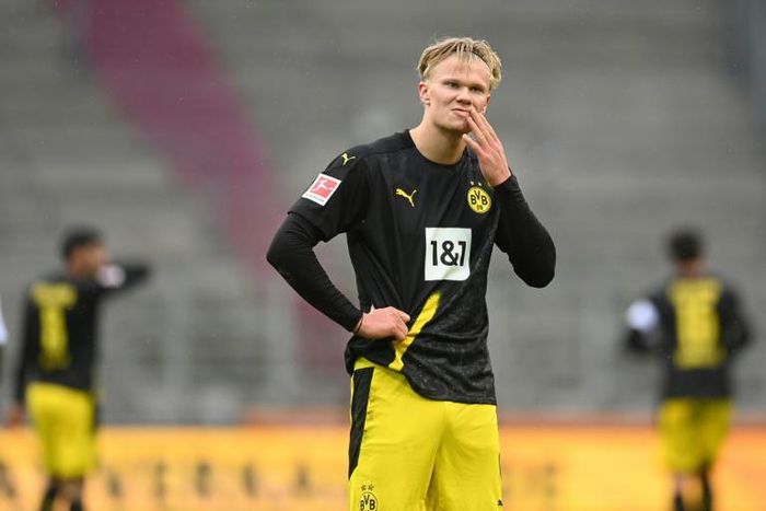Erling Braut Haaland drew a blank for Borussia Dortmund at Augsburg on Saturday