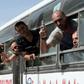 Palestinian prisoners cross into the Gaza Strip following their release from Israeli jails in the last exchange between the two sides in October 2011