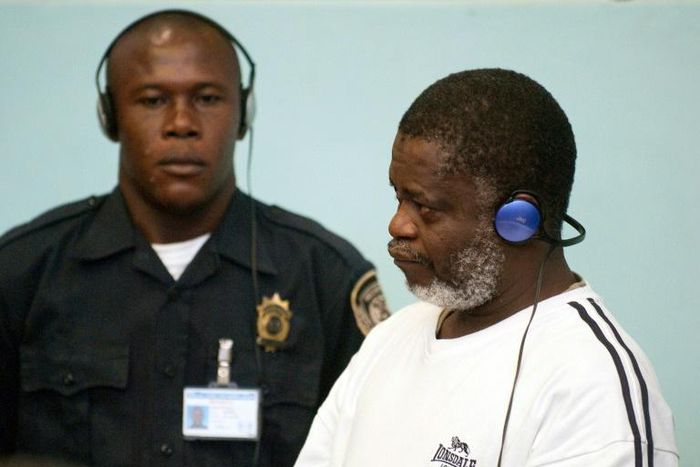 Augustine Gbao, right, was sentenced in 2009 to 25 years in prison for acts including terrorism, extermination, murder, rape and sexual slavery