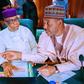 Delta state Governor, Patrick Okowa (Extreme right) and Borno state Governor, Babagana Umara Zulum (Extreme Left). [Twitter@PatrickOkowa]